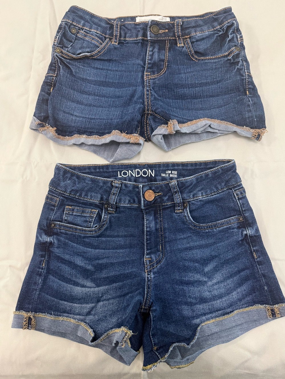 2 Pairs of Cute Size 0-1 Jean Shorts